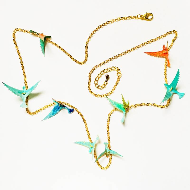 Der Frühling Ist Kommenden Halskette - Vögel Schmuck Juwelen Mit Flügel Kolibris Geschenk Für Sie Der Frühling Ist Kommenden Halskette - Vögel Schmuck Juwelen Mit Flügel Kolibris Geschenk Für Sie von MaryLionJewelry