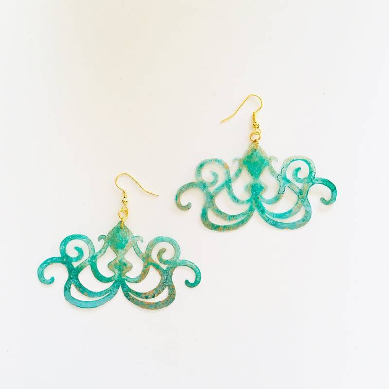 Tintenfisch Ohrringe - Tier Calamar Schmuck Meer Trend Mode Ohrring Geschenk Für Sie Tintenfisch Ohrringe - Tier Calamar Schmuck Meer Trend Mode Ohrring Geschenk Für Sie von MaryLionJewelry