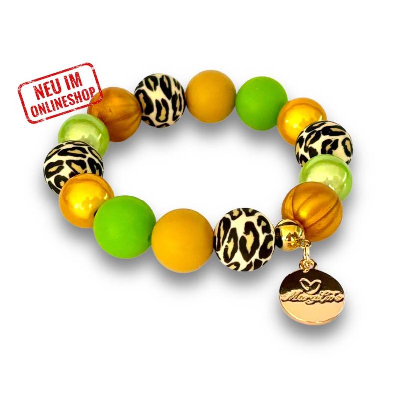 Magic Jungle Unikat Silicone/Miracle Beads Armband Aus 12-15mm Perlen | Je Nach Design in Angesagten Leolook von MaryLusEyecatcher