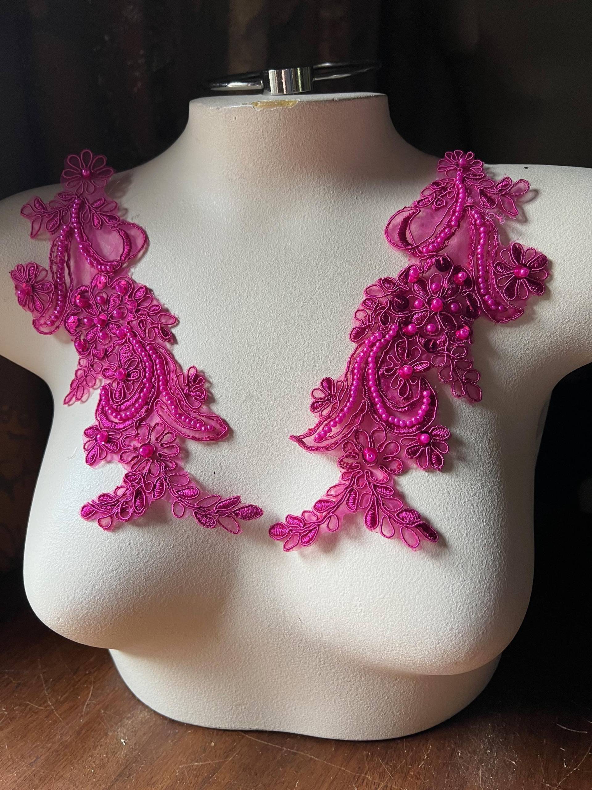 Applikationen Paar Gesticktes Blumenmuster, Fuchsia Rosa Perlen Pr 114 Applikationen Paar Gesticktes Blumenmuster, Fuchsia Rosa Perlen Pr 114 von MaryNotMartha