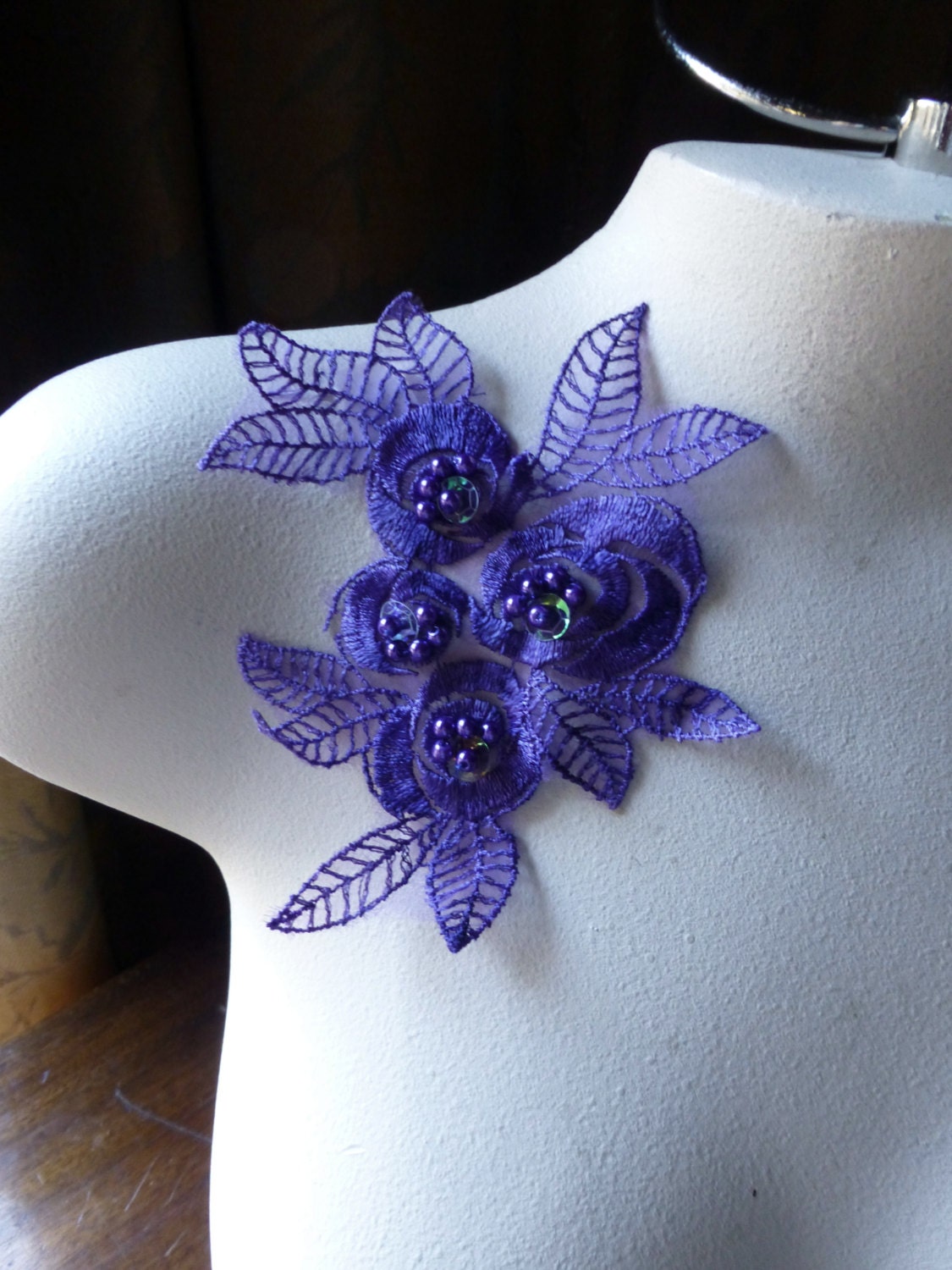 Lila Perlen Spitze Blume Applikation Organza Kostüm Verzierung Ca 615 Pur Lila Perlen Spitze Blume Applikation Organza Kostüm Verzierung Ca 615 Pur von MaryNotMartha
