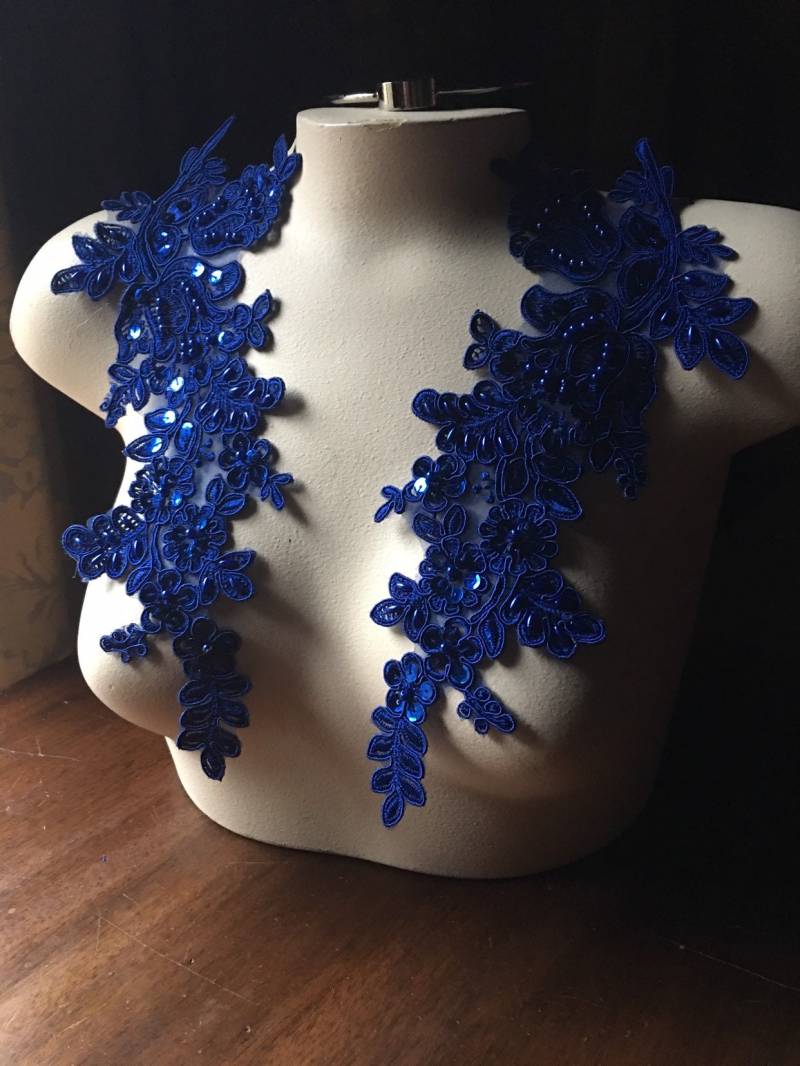 Sapphire Blaue Perlen Applikationen Lyrical Dance, Brautdesign Pr 96 von MaryNotMartha