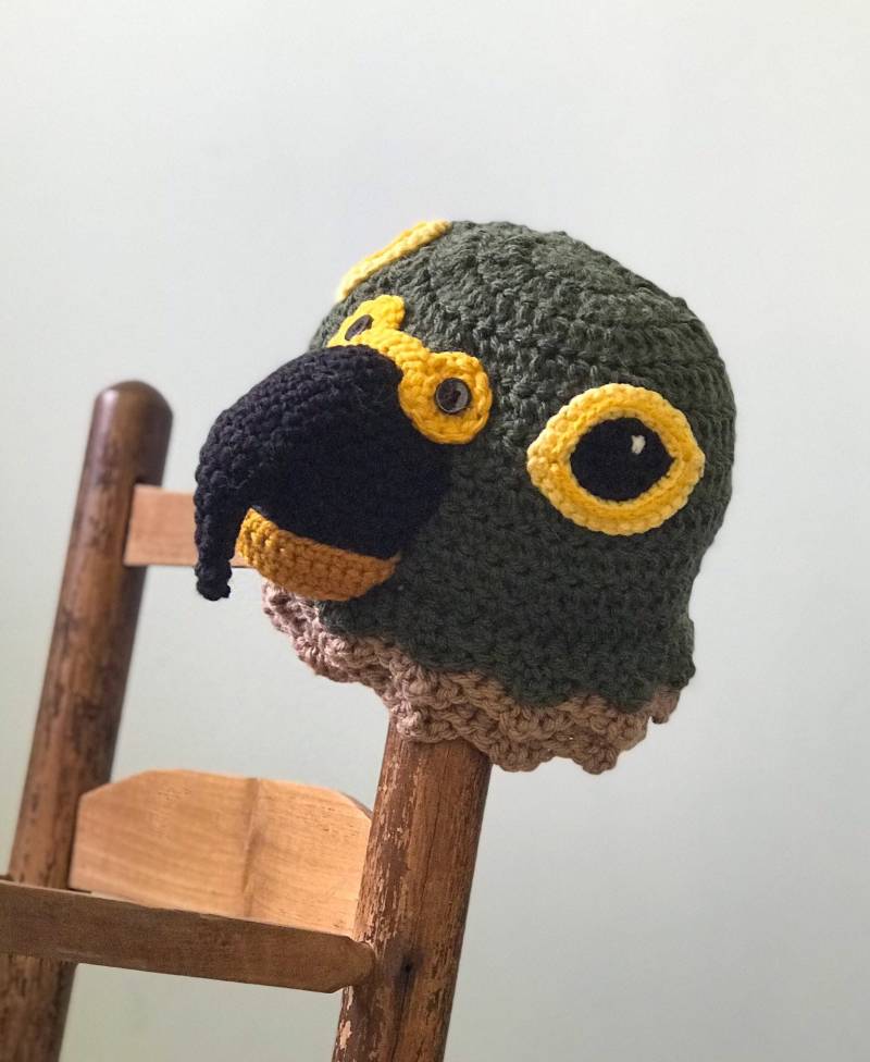 Kea Papagei Mütze, Beanie, Gehäkelt, Accessoires, Kleidung, Männer, Frauen, Jungen, Mädchen, Vogel, Geschenk, Weihnachten, Halloween, Kostüm von MaryOriginals