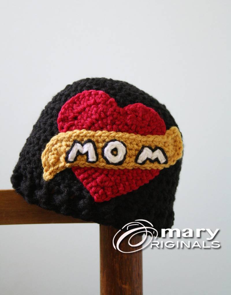 Mama Tattoo Hut, Herz Häkelmütze, Jungenkleidung, Fotografie Requisite von MaryOriginals