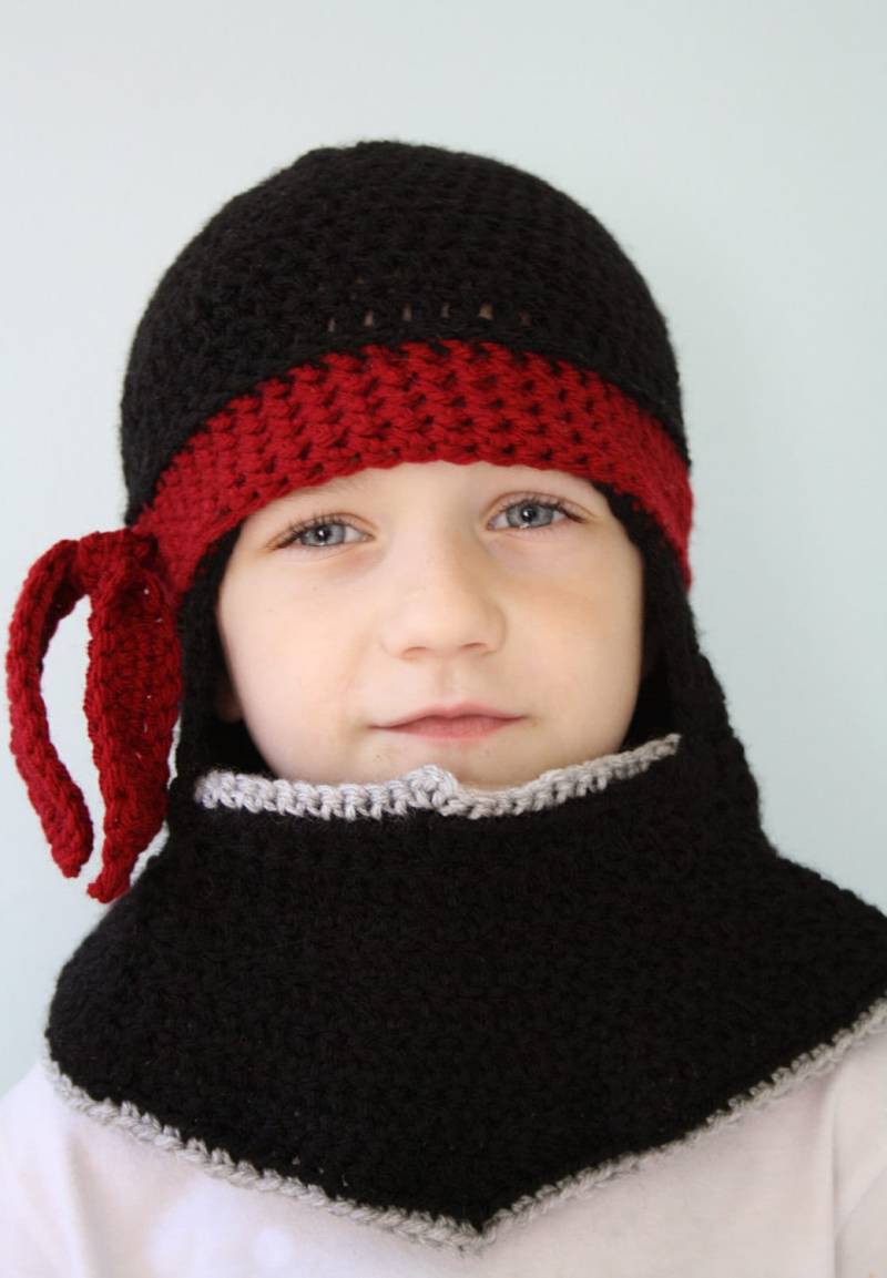 Ninja Hood, Maske, Hat, Crochet Beanie, Hut Und Cowl, Halloween Kostüm, Holiday Gift, Winter Boys, Girls, Männer, Frauen von MaryOriginals