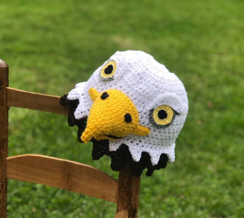 Weißkopfseeadler Hut, Häkeln, Beanie, Tier Halloween, Kostüm, Kleidung, Weihnachten, Geschenk, Baby, Vogel, Frauen, Männer, Jungen, Mädchen, 4. Juli von MaryOriginals