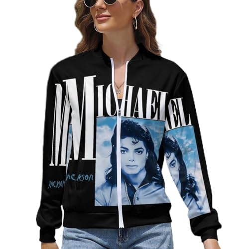 Mi%ch*a$el Jacken Damen Ja%c*k$son Baseballjacke Baseball Jacke Fashion Casual Winter Herbst Mode Sportjacke Sweatjacke für Frauen von MaryRWhiting