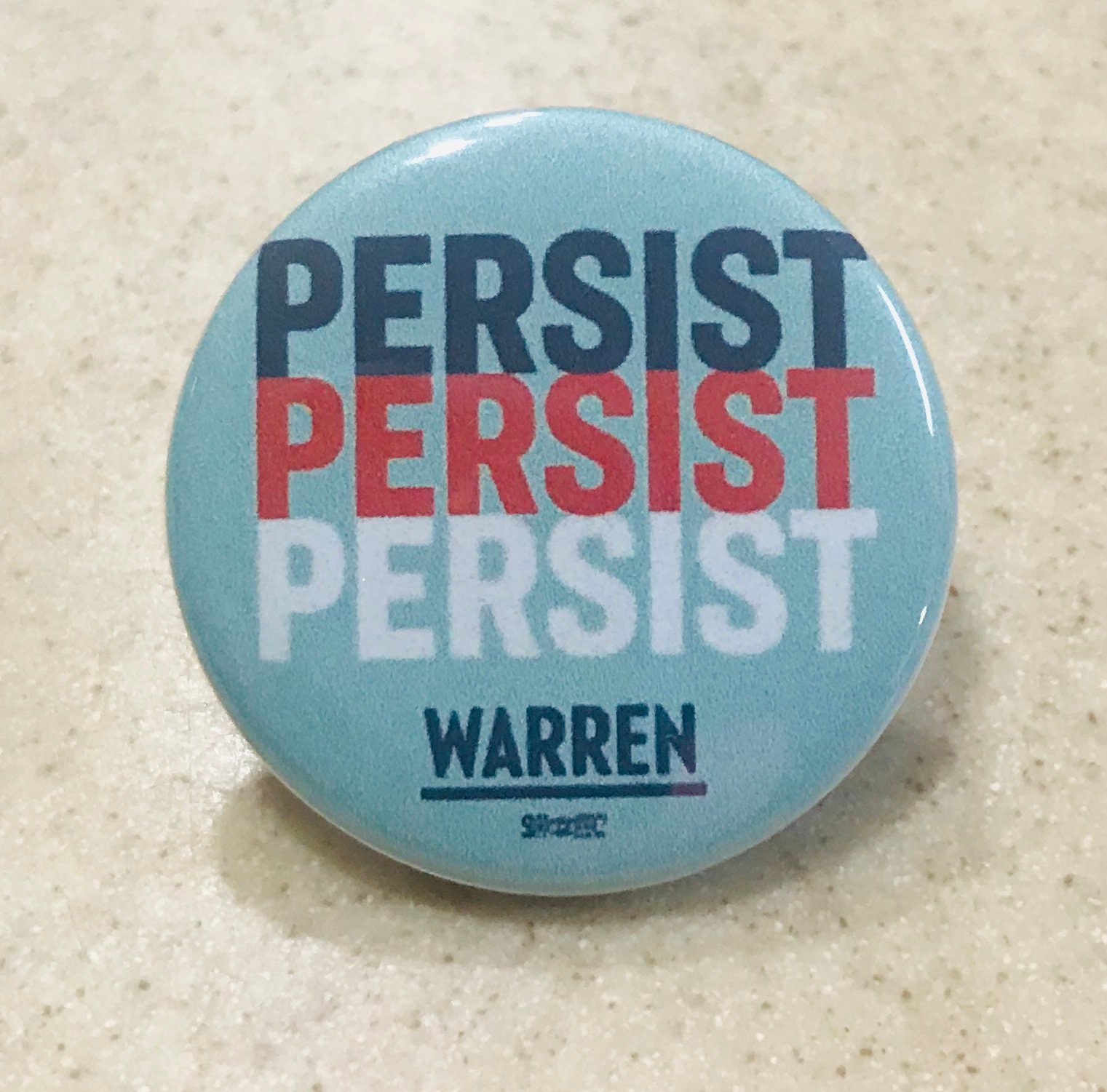 Persist Elizabeth Warren Wahlfeld Button, 2-Pack, 3, 5 cm von MaryTheButtonMaker