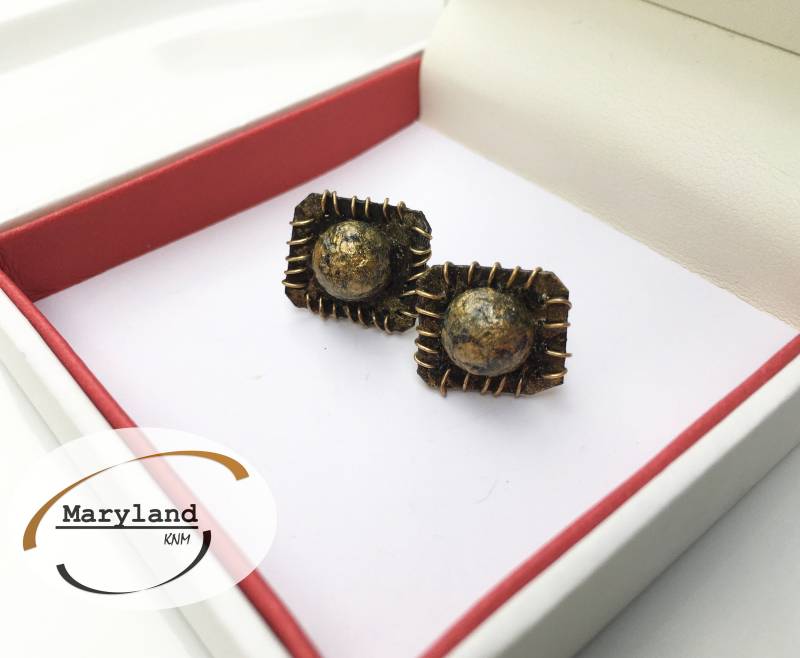 Vintage Style Papier Quilled Ohrringe, Antikes Gold Und Silber, Handgemacht von MarylandKNM