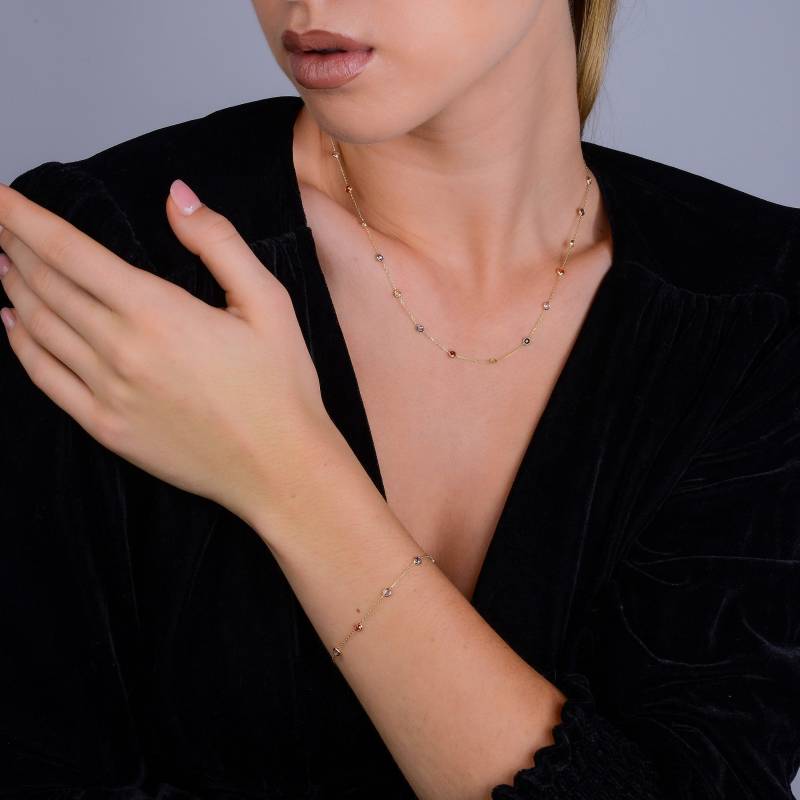 14K Solid Gold Bunte Armbänder, Frauen Schmuck, Minimalist Armband, Handgemachte Schmuck Geschenke von MaryleboneSilver