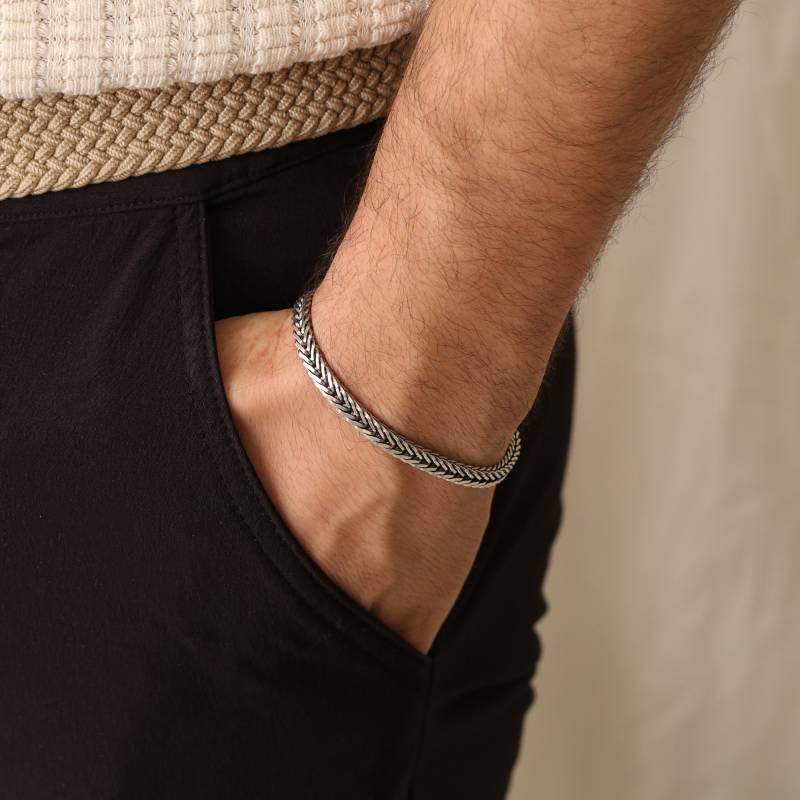Handgemachte Sterling Silber Kettenarmband - Maskuliner Schmuck Geschenk von MaryleboneSilver