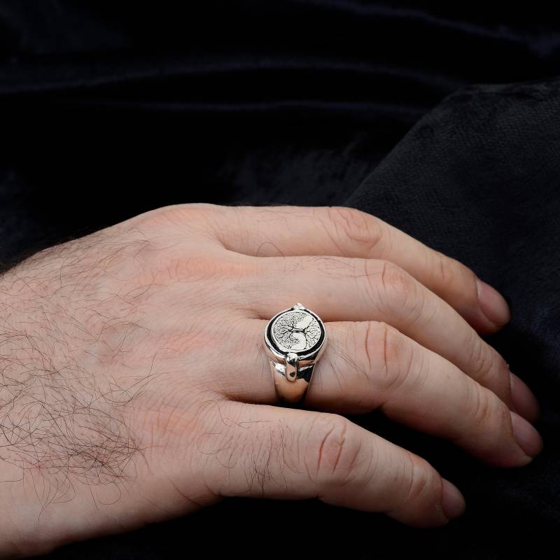 Handgemachter Sterling Silber Davidstern Ring Vintage Solomon Seal Amulett von MaryleboneSilver