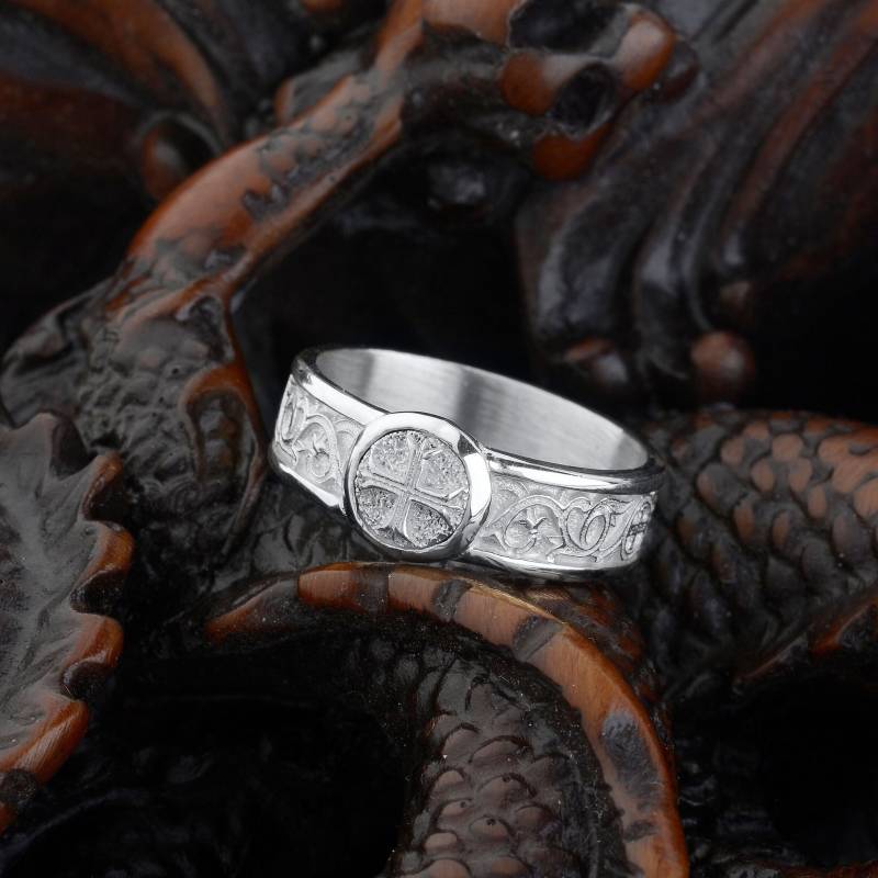 Handgemachter Sterling Silber Kreuz Ring Christliche Siegelring von MaryleboneSilver