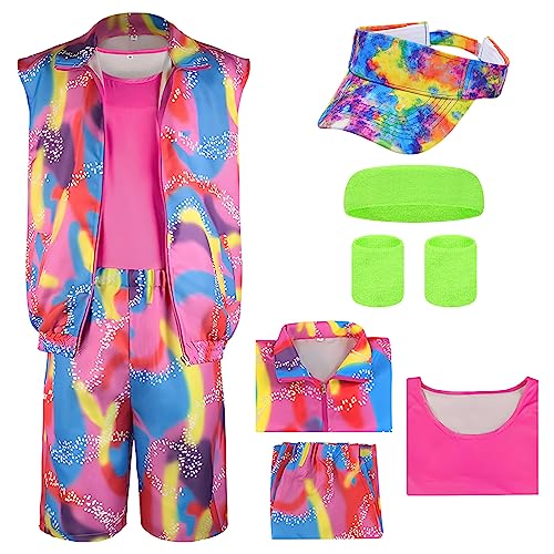 KEN Trainingsanzug Damen Herren Rosa Cosply Kostüm Faschingskostüm, Training Karneval Thema Party (Style 3, XL) von Marypaty