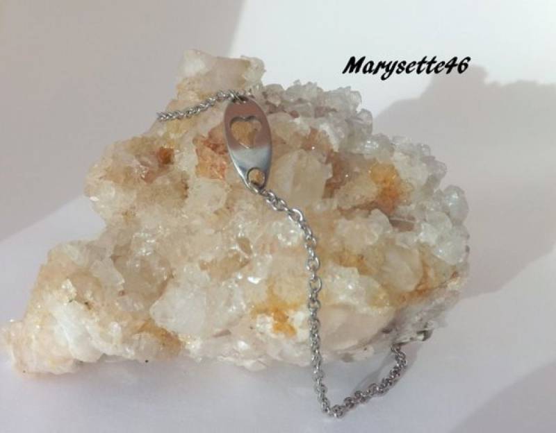 Fußkettchen Aus Edelstahl Mit Hohlem, Gebogenem Herzverbinder von Marysette46