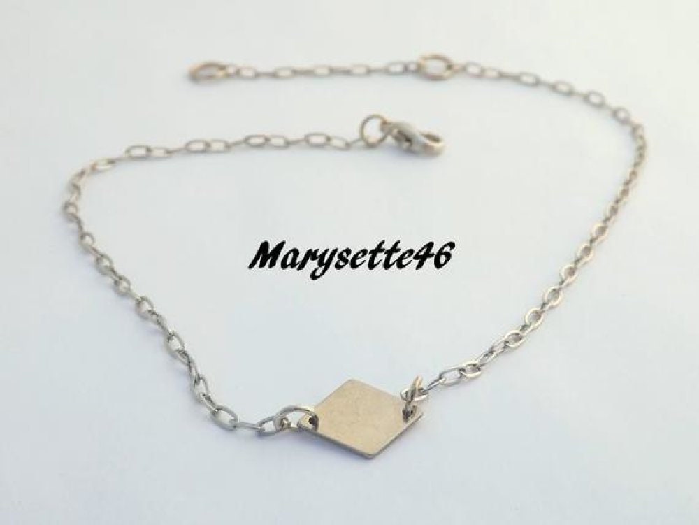 Fußkettchen Mit Ovalen Gliedern Und Diamantverbinder Aus Edelstahl von Marysette46