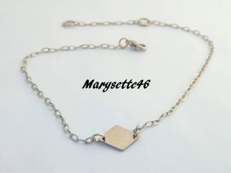 Fußkettchen Mit Ovalen Gliedern Und Diamantverbinder Aus Edelstahl von Marysette46