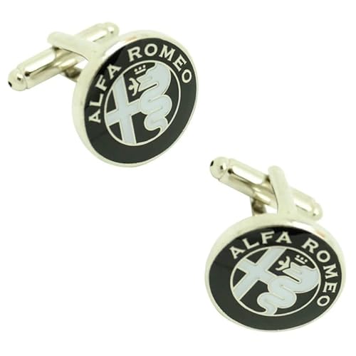 MasGemelos - Manschettenknöpfe Alfa Romeo Black Logo Cufflinks von MasGemelos