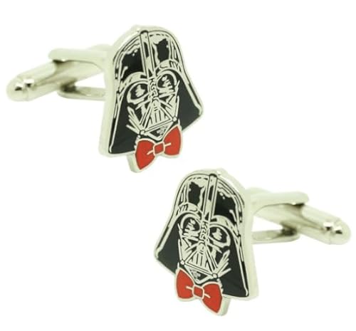 MasGemelos Manschettenknöpfe Darth Vader Fliege Star Wars Cufflinks, estandar, Edelstahl, Stahl von MasGemelos