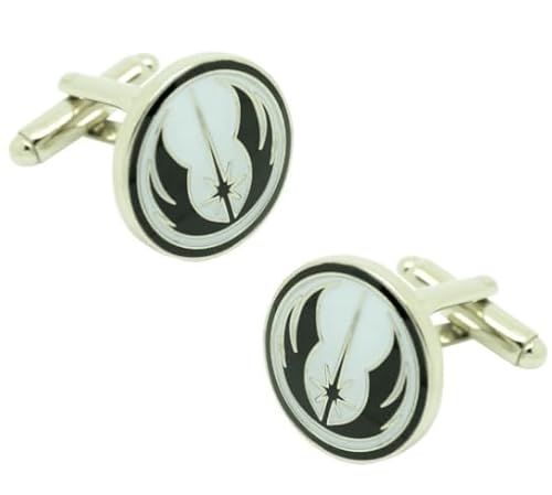 MasGemelos Manschettenknöpfe Jedi-Orden Star Wars Cufflinks, estandar, Edelstahl, Rhodium von MasGemelos