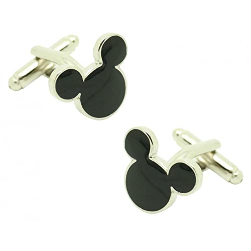 MasGemelos - Manschettenknöpfe Mickey Mouse Black Cufflinks von MasGemelos