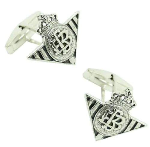 MasGemelos Manschettenknöpfe Real Betis Balonpie 925 Sterling Silber Cufflinks, estandar, Sterling-Silber, Sterling Silber von MasGemelos