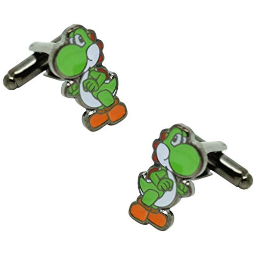 MasGemelos - Manschettenknöpfe Yoshi Dinosaurier Mario Bros Manschettenknöpfe von MasGemelos