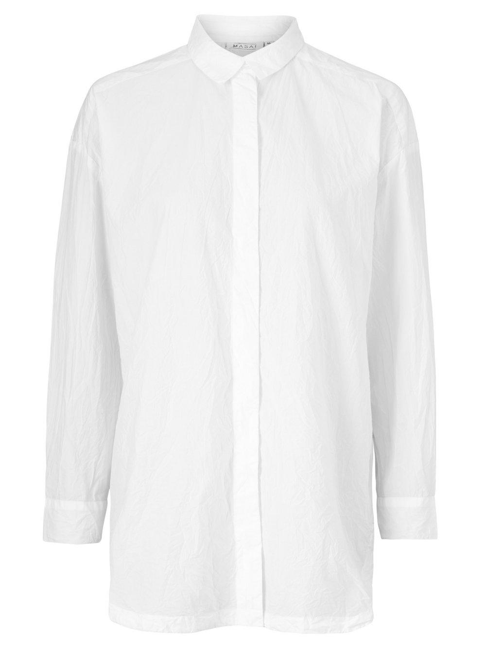 Masai Bluse Damen Baumwolle, weiß von Masai