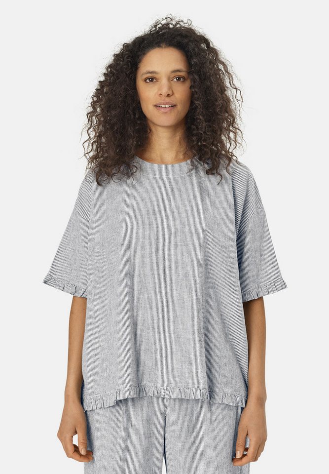 Masai Langarmbluse MaDreuma Baumwoll-Leinen-Mischung, Oversize-Schnitt von Masai