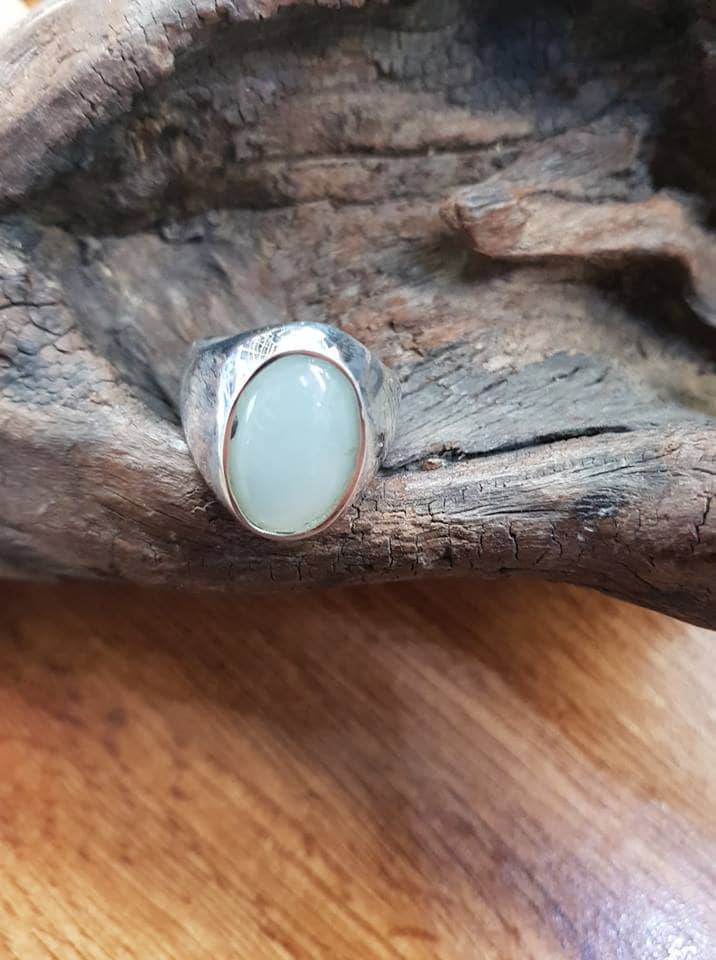 Grüner Apfel Jade Ring #9.5 von MasaiArt