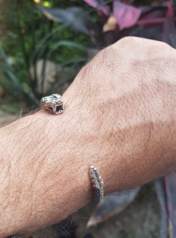 Schlange Armband in Massivem Silber .925 von MasaiArt