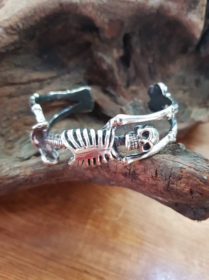 Skelett in Silver.925 Armband von MasaiArt