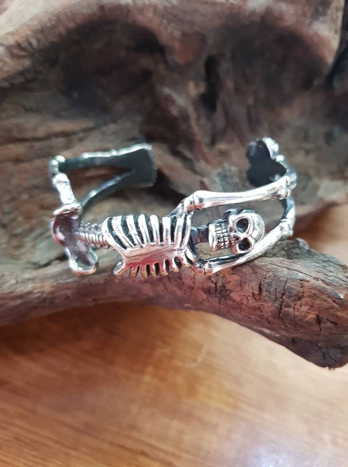 Skelett in Silver.925 Armband von MasaiArt