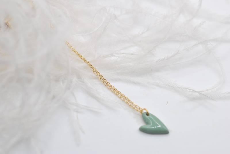 Kette Mit Anhänger Herz - Polymer Clay Schmuck Ton Silberkette Damen Masbelleza von Masbelleza