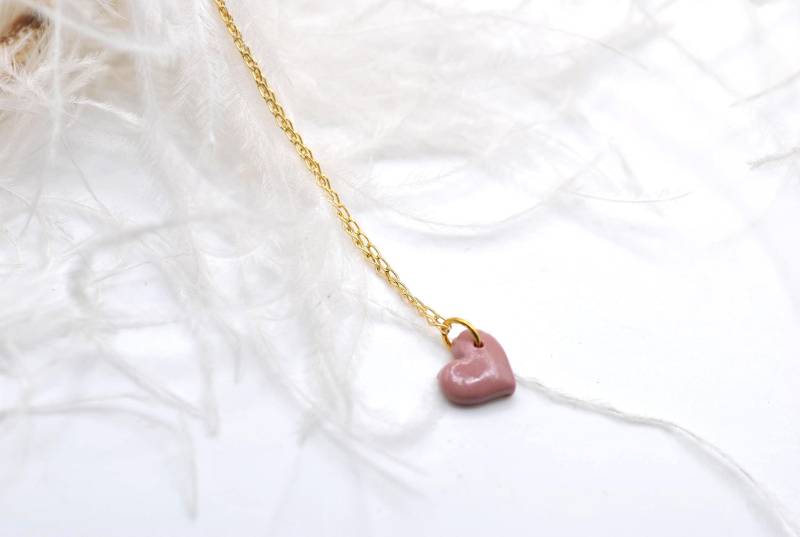 Kette Mit Anhänger Herz - Polymer Clay Schmuck Ton Silberkette Damen Masbelleza Kette Mit Anhänger Herz - Polymer Clay Schmuck Ton Silberkette Damen Masbelleza von Masbelleza