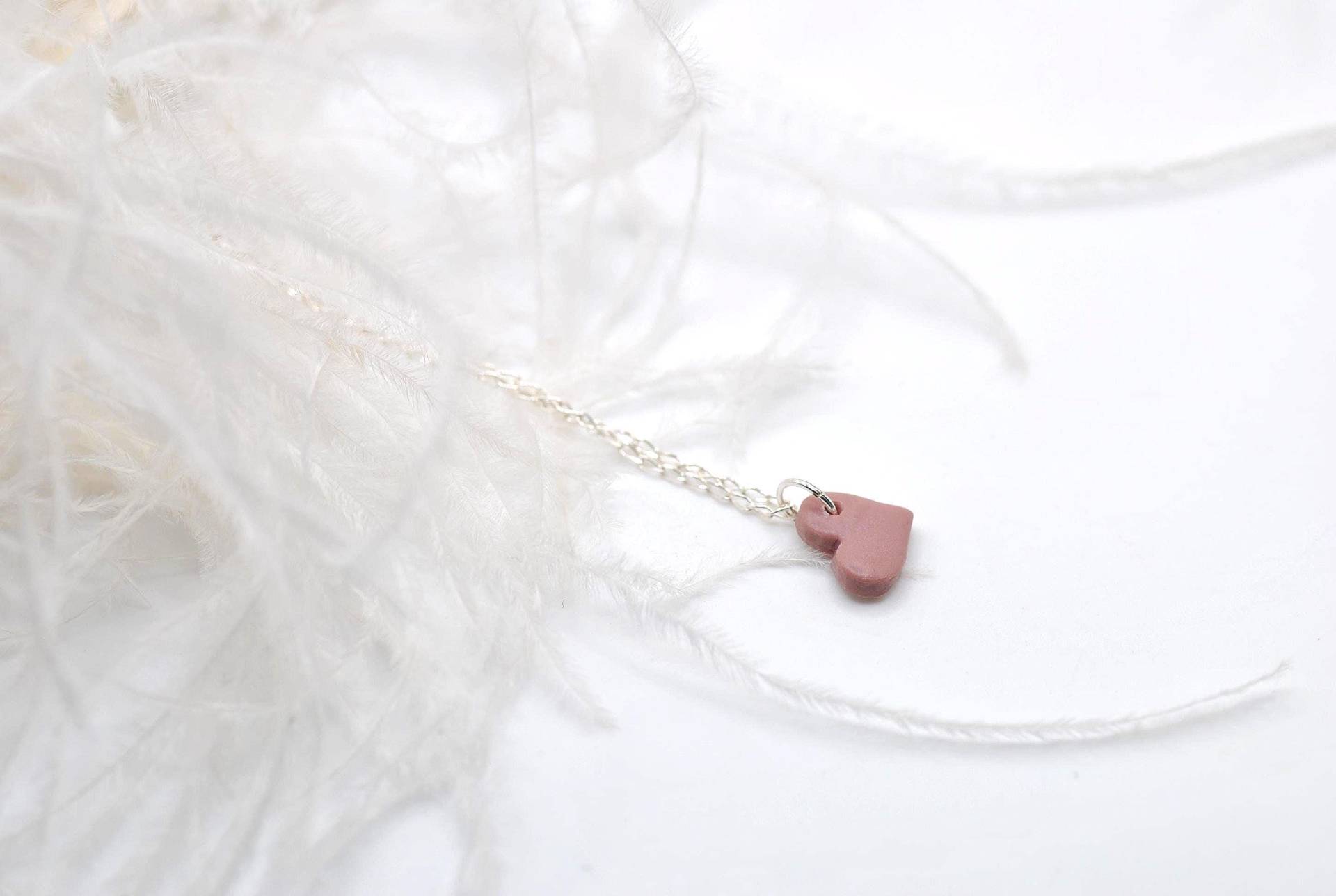 Kette Mit Anhänger Herz - Polymer Clay Schmuck Ton Silberkette Damen Masbelleza Kette Mit Anhänger Herz - Polymer Clay Schmuck Ton Silberkette Damen Masbelleza von Masbelleza