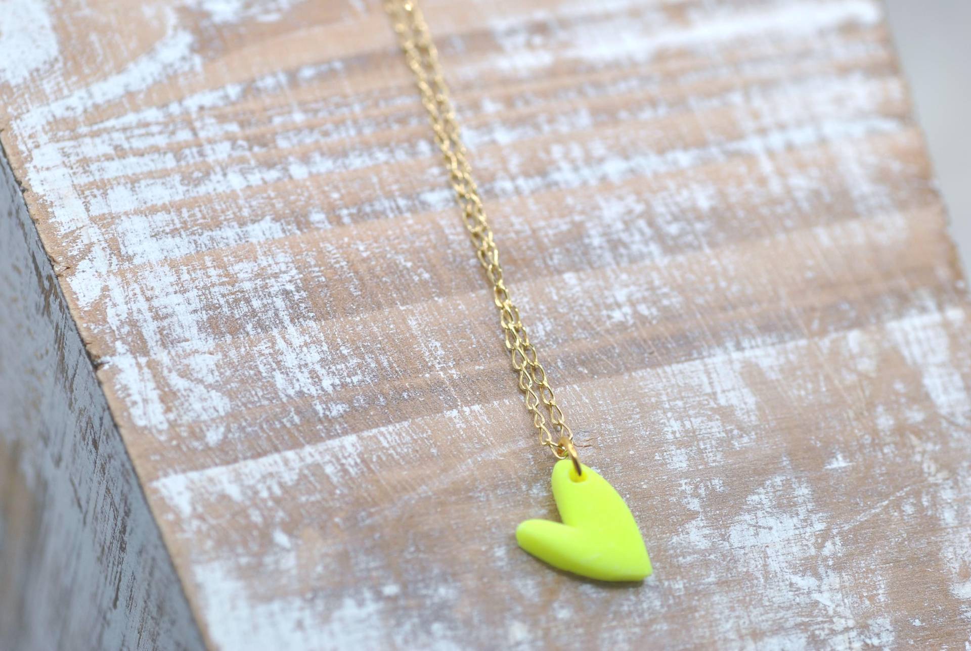 Kette Mit Anhänger Herz - Polymer Clay Schmuck Ton Silberkette Damen Neon Masbelleza Kette Mit Anhänger Herz - Polymer Clay Schmuck Ton Silberkette Damen Neon Masbelleza von Masbelleza