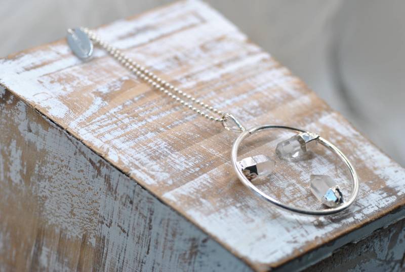 Kette Mit Bergkristall - Bergkristallanhänger Silber Rundem Anhänger Silber Schmuck Masbelleza von Masbelleza