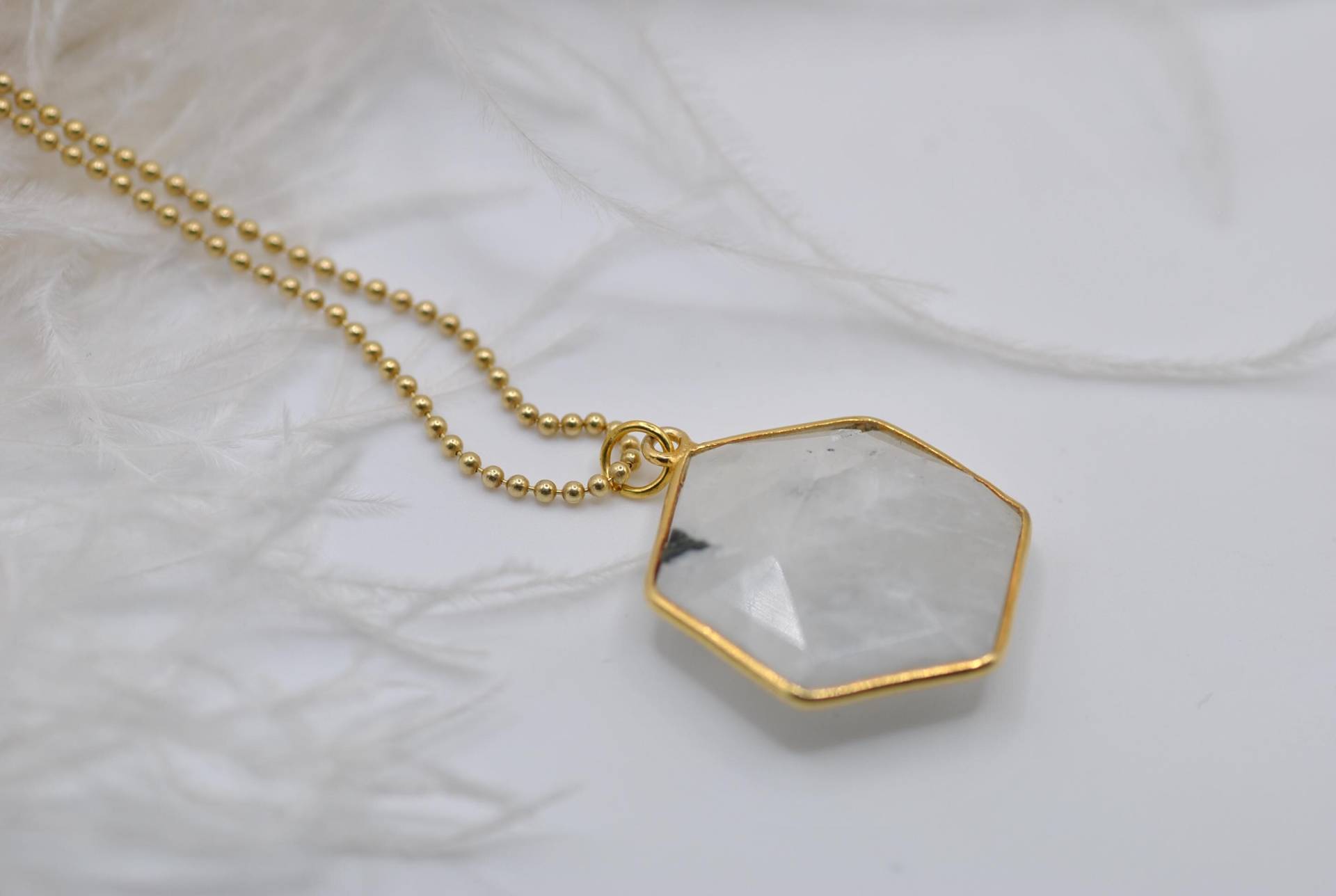 Kette Mit Mondstein - Gold Anhänger Edelstein 925 Silber Vergoldet Masbelleza Kette Mit Mondstein - Gold Anhänger Edelstein 925 Silber Vergoldet Masbelleza von Masbelleza