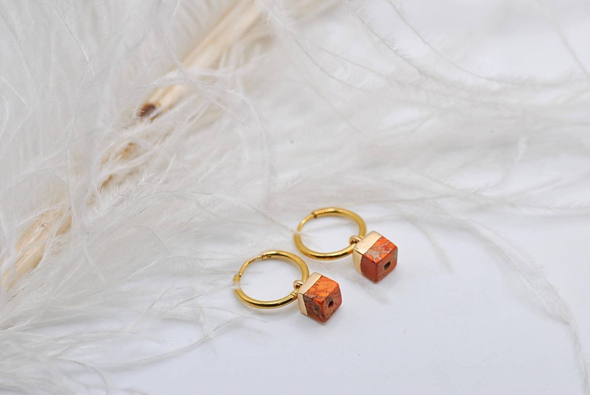 Ohrringe Orange Hängend - Creolen Mit Edelsteinen Gold Anhänger Vergoldet Achat Masbelleza Ohrringe Orange Hängend - Creolen Mit Edelsteinen Gold Anhänger Vergoldet Achat Masbelleza von Masbelleza