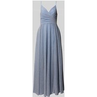 Mascara Abendkleid mit Beinschlitz in Hellblau, Größe 34 von Mascara