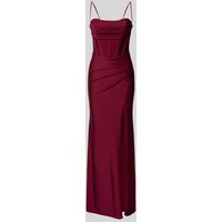 Mascara Abendkleid mit Gehschlitz in Rot, Größe 40 von Mascara