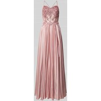 Mascara Abendkleid mit Paillettenbesatz in Rosa, Größe 38 von Mascara