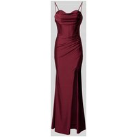 Mascara Abendkleid mit Raffungen in Rot, Größe 40 von Mascara