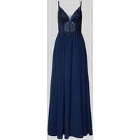 Mascara Abendkleid mit Stickereien in Dunkelblau, Größe 32 Mascara Abendkleid mit Stickereien in Dunkelblau, Größe 32 von Mascara