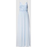 Mascara Abendkleid mit Zierbesatz in Bleu, Größe 32 von Mascara