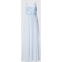 Mascara Abendkleid mit Zierbesatz in Bleu, Größe 38 von Mascara