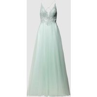 Mascara Abendkleid mit Ziersteinbesatz in Mint, Größe 34 von Mascara