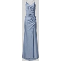 Mascara Abendkleid mit seitlichen Raffungen in Hellblau, Größe 44 von Mascara