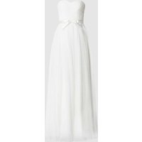 Mascara Brautkleid aus Chiffon in Offwhite, Größe 34 von Mascara